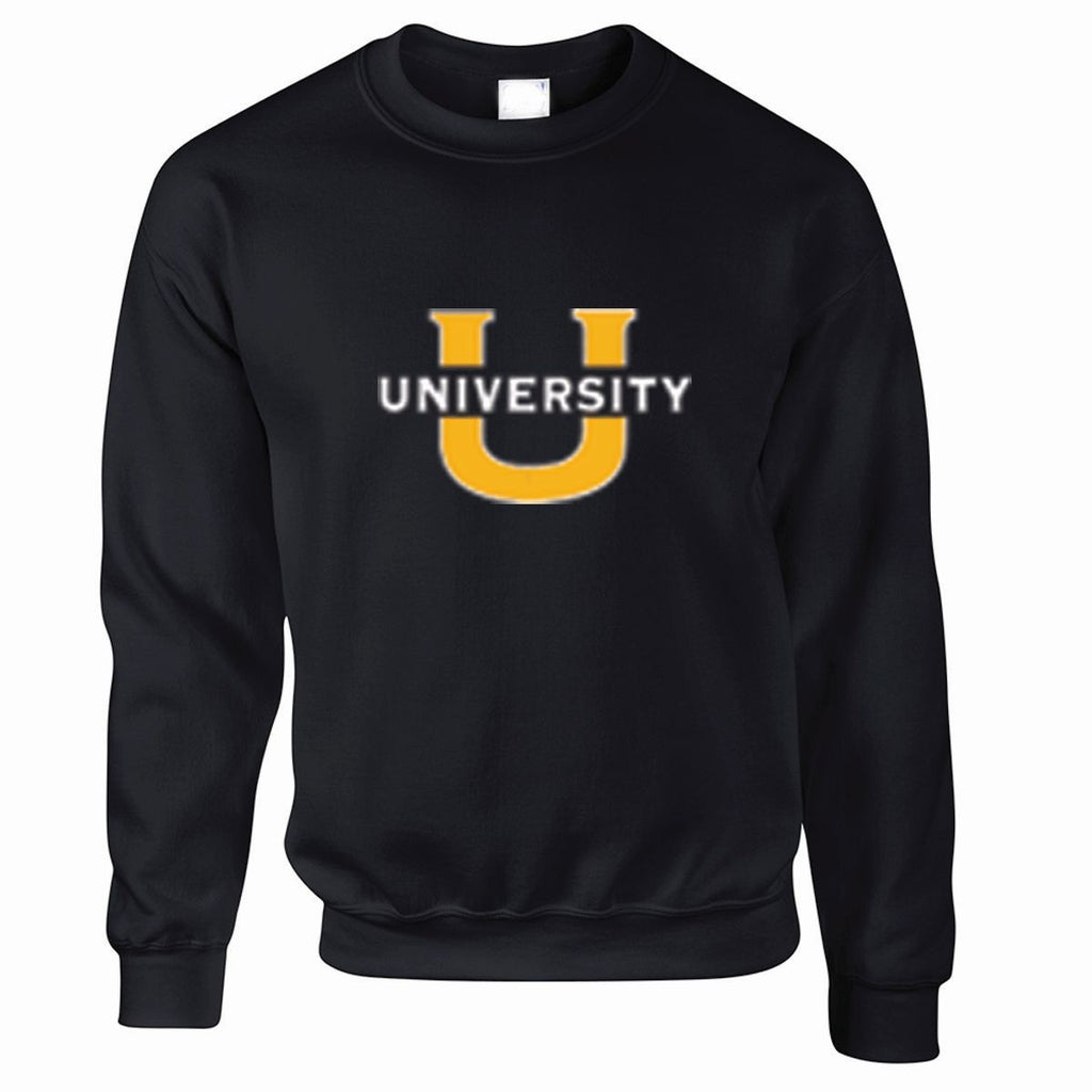 University Crewneck Sweatshirt BLACK