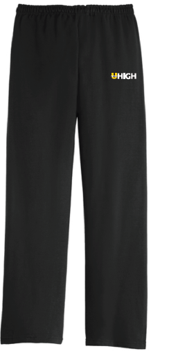 8901 - PRE-ORDER Open Bottom U-High Sweatpants- ADULT ONLY