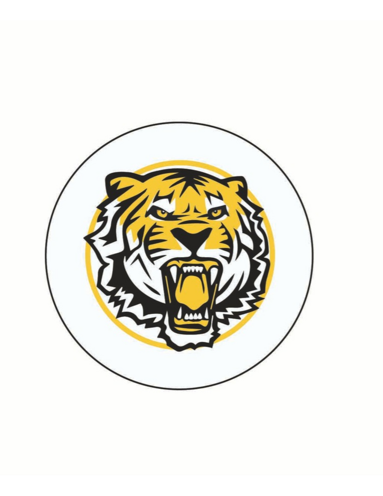 8901- Tiger Head Button- White