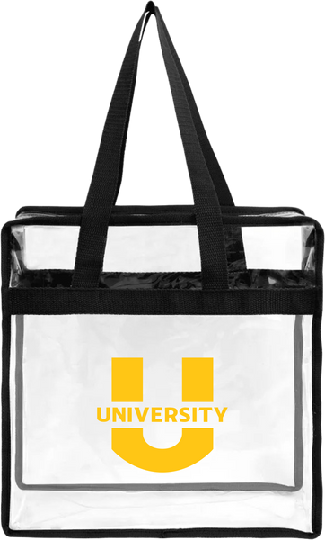 8901- UNIVERSITY Clear Zipper Tote Bag