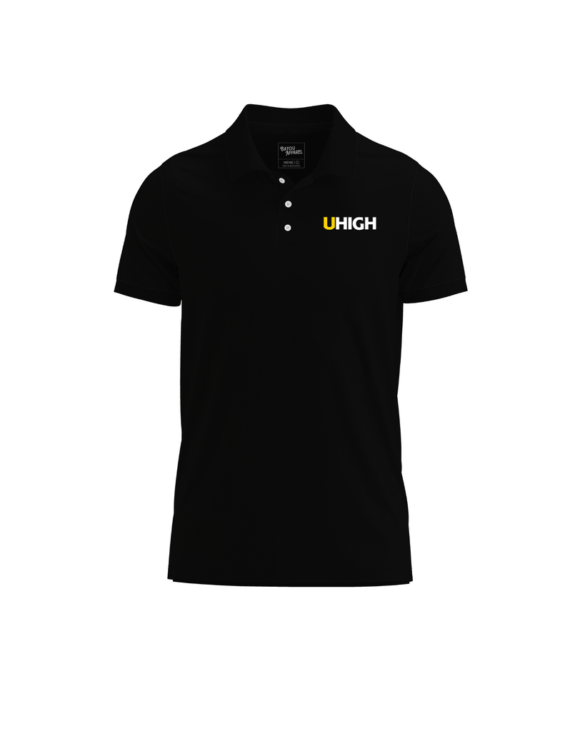 8901 - UHIGH Dri Fit Polo- Black