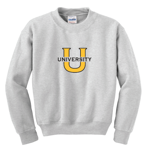 University Crewneck Sweatshirt -ASH GREY